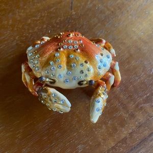 Rucinni Crab Jeweled Enamel Trinket Box